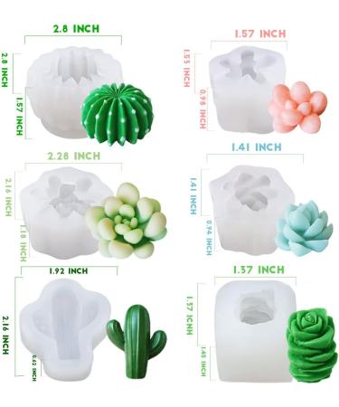 Timisea 6 Pack Succulent Silicone Mold - Ideal for Cake Decorating, Candle Making, Resin Casting & More - Buy Online on GoSupps.com