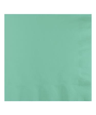 Creative Converting 3-Ply Fresh Mint Lunch Napkin, 6.5" x 6.5", Green Mint Green
