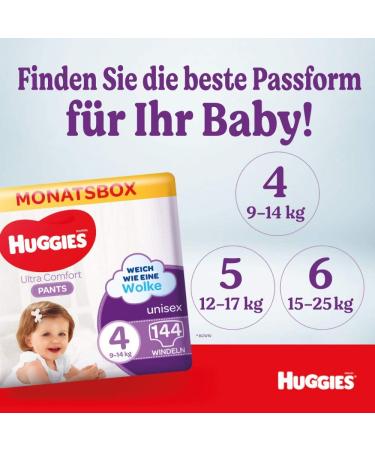 Huggies Ultra Comfort Pants Size 6 (108 Pack) | 15-25 kg Cloud-Waist Technology Monthly Box for Active Children - Buy Online Internationally - Buy Online on GoSupps.com