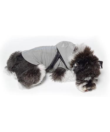Buy Petcute Dog Rain Jacket - Waterproof Windproof Coat with Reflective Stripes & Adjustable Hood for Small to XL Dogs - Gray - Buy Online on GoSupps.com