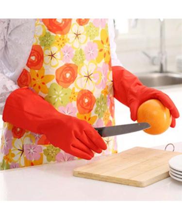 SEPTAM Cleaning Gloves Winter Dishwashing Gloves Waterproof Rubber Latex Thick Plush Kitchen Dishwashing Clothes Rubber Plastic Do Housework - Buy Online on GoSupps.com
