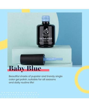 Beetles Baby Blue Gel Nail Polish - 15ml | Soak Off, UV/LED Lamp Required | Salon Quality at Home - Buy Online on GoSupps.com
