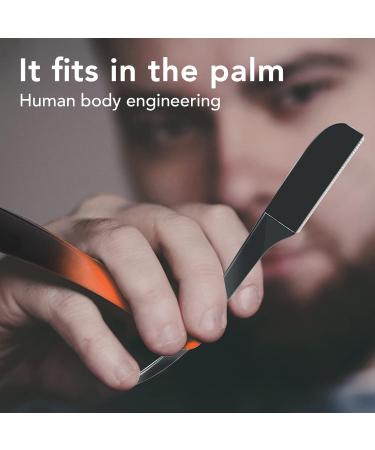 Premium Black Straight Edge Razor - Foldable Manual Barber Razor for Professional Shaving - Buy Online on GoSupps.com