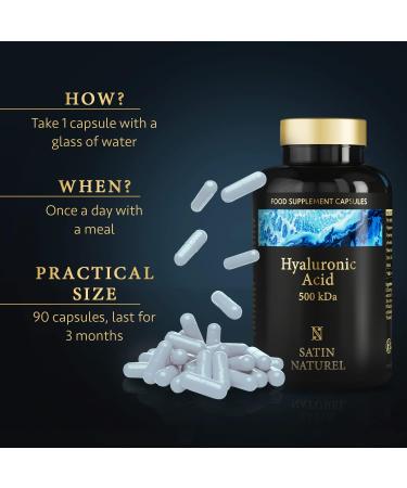 Hyaluronic Acid Capsules 562mg - 90 Vegan High Strength Capsules - 3 Month Supply with Vitamin C, Biotin & Zinc - Support Skin, Hair, and Nails - Buy Online on GoSupps.com