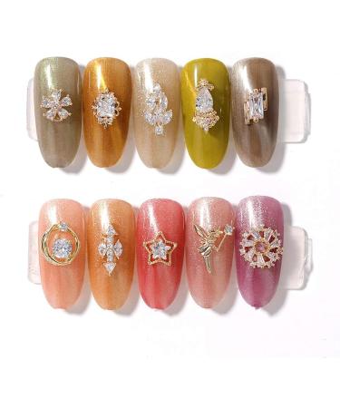 22 Pieces of 3D luxury clear shining zircon alloy nail art decoration charming fashion DIY unique nail art works - Buy Online on GoSupps.com