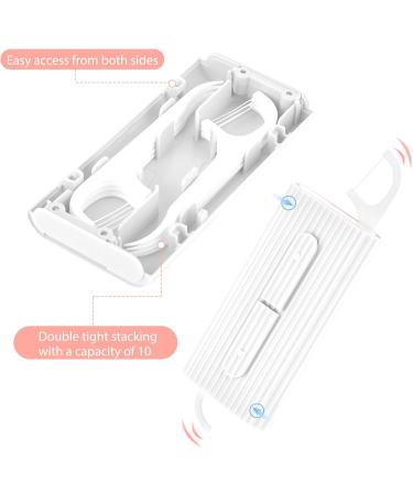 AndiBro Portable Dental Floss Boxes - 2 Pack Refillable Dental Floss Picks for Travel | Essential Mouth Care Tool for Tooth Cleaning (White) - Buy Online on GoSupps.com