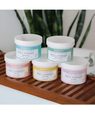 SpaRoom All Natural Bath Powder 8 oz - Aromatherapy Soothe with Chamomile, Oatmeal, Aloe & Willow Bark | Sulfate, Paraben, and Phthalate-Free | Cruelty-Free & Vegan - Buy Online on GoSupps.com