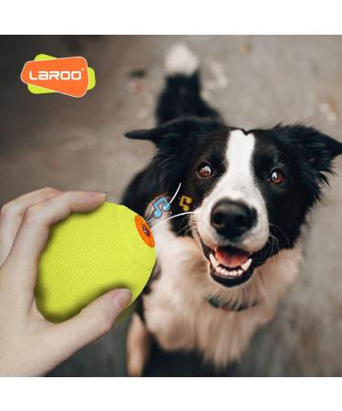 Laroo Dog Toys - Durable Natural Rubber Squeaker Dog Balls for Small & Large Dogs | 6.5cm x 8cm Green Football - Buy Online on GoSupps.com