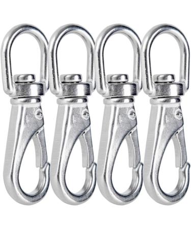 AOWESM Stainless Steel Swivel Eye Snap Hook  Heavy Duty Scuba Diving Clips  Flag Pole Clips  Spring Buckles for Bird Feeders Pet Chains Dog Leashes Keychains and More (4 Pieces) M5/1#  Silver - Buy Online on GoSupps.com