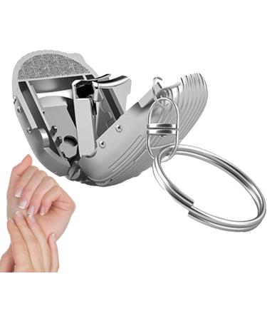 Keychain Nail Trimmer | Nail Cutting Clippers | Stainless Steel Nail Trimmer Travel Pocket Nail Cutter Nail Grooming Tool Miniature Nail Trimmer for Home and Travelling Silver - Buy Online on GoSupps.com