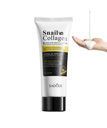 Snail Mucin Cleanser Unisex Snail Mucin Face Wash Snail Face Wash - Repairing and Daily Deep Cleansing for Dry & Sensitive Skin