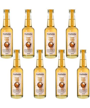 Fruchtwerker Fruit maker orange & vinegar with real fruit juice 8 x 250ml glass bottle