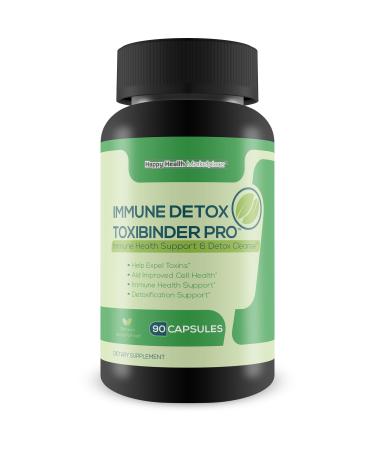 Immune Detox Toxibinder Pro - Detox & Immune Support Supplement - Help Expel Toxins - Natural Detox Cleanse - Psyllium Vitamin C Ginger Zinc Dandelion Root - Full Body Detox Immune Boost Support
