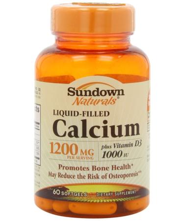 Sundown Naturals Liquid-Filled Calcium Plus Vitamin D3-60 Softgels