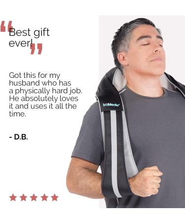 TruMedic InstaShiatsu+ IS-3000PRO Neck, Back, Shoulder Massager - Cordless & Rechargeable - 3 Massage Speeds - Shiatsu with Heat - Matte Black - Buy Online on GoSupps.com