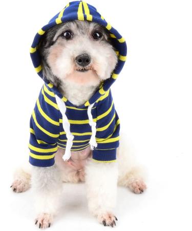 Shop Zweitea Striped Hoodie Shirts for Small & Medium Dogs - Soft Stylish Puppy Sweater & T-Shirt - Buy Online on GoSupps.com