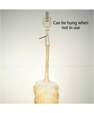 FCSHFC Lambswool Feather Duster with Solid Wooden Handle Anti-Static Reusable Comfortable Grips Dusters for Cleaning for Office Car Fan Furniture Etc - Buy Online on GoSupps.com