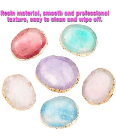 Harz Nail Art Palette - Professional Gold Edge Mixing Dish for Nail DIY Foundation & Lipstick Colors (Pink) | International Shipping Available - Buy Online on GoSupps.com