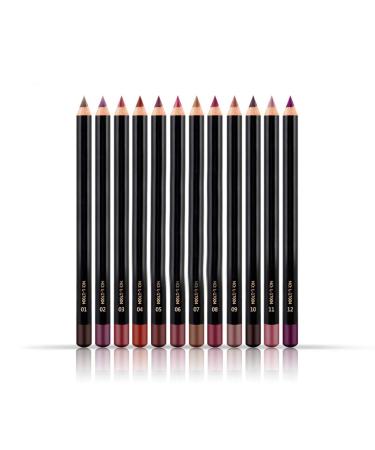 ANGGREK 12 Pieces Soft Lipstick 12 ColorsSet Matte Lipstick Ultra Thin Luxurious Lipstick Long Lasting Made of Soft Velvet L 089