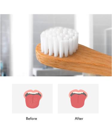 Mitbuty Tongue Cleaner - 4-Pack Bamboo Tongue Brushes for Adults | Remove Bad Breath Eco-Friendly Alternative to Stainless Steel Scrapers - Buy Online on GoSupps.com