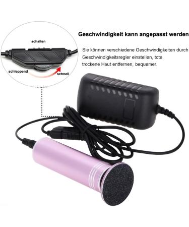 Electric Cornal Remover - Adjustable Speed Professional Pedicure Tool with Interchangeable Heads & 60 Replacement Grinding Pillows (Pink) | International Shipping Available - Buy Online on GoSupps.com