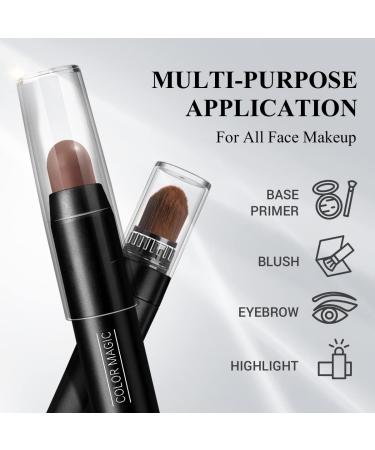 LUXAZA 3Pcs Neutral Brown and Pink Eyeshadow Stick Set - Matte and Shimmer Creamy Pencils - Waterproof, Long-Lasting Smoky Eye Makeup - Buy Online on GoSupps.com