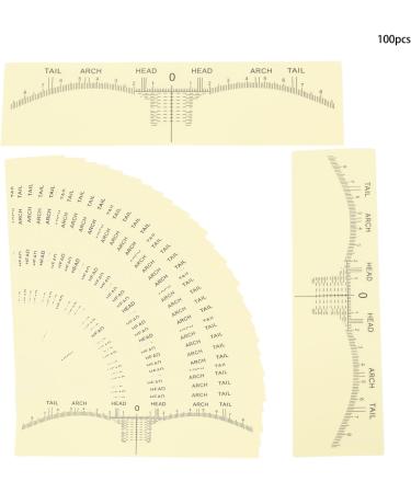 Eyebrow Ruler 100 Pieces Eyebrow Ruler Sticker Perfect Fit Disposable for Design - Buy Online on GoSupps.com