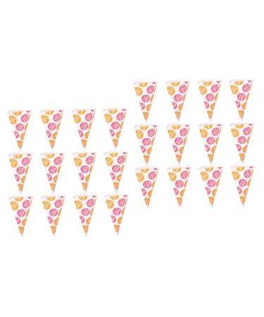 JECOMPRIS Halloween Cone Bags 100 Pcs Popcorn Bag Pastry Bag Cookie Gift Bags Packing Bag Conical Child Paper Treat Bags