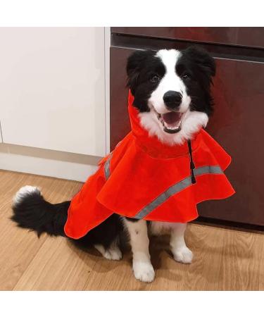 ocsoso Pet Rainy Days Slicker Brush Red Reflective Raincoat - XXL for Dogs | Waterproof & Stylish Pet Gear - Buy Online on GoSupps.com