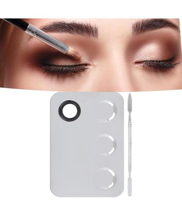 Professional Stainless Steel Cosmetic Mixing Plate & Spatula - Makeup Pigment Blending Palette for Flawless Application - Buy Online on GoSupps.com