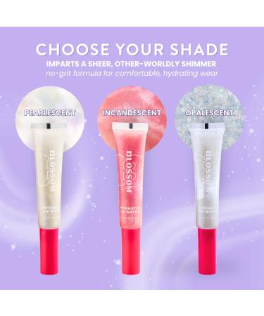 Blossom Lip Gloss Serum Lip Water Balm Hydrating Lipgloss Oil with Jojoba Oil Moisturizer for Dry Cracked Lips Clear Shimmery Gloss for Women & Girls Care & Treatment for Lips 0.4oz Opalescent - Buy Online on GoSupps.com