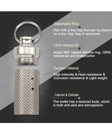 Buy Titanium Mini Pill Box - Waterproof & Lightweight Pill Case Holder for Travel | Small Silver Pill Organizer (1.38 x 0.55) - 1 Pack - Buy Online on GoSupps.com