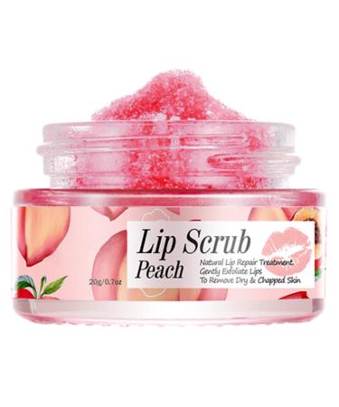 Peach Lip Scrub Exfoliator | Overnight Moisturizer & Lip Repair Balm | Hydrating Sleeping Cream - International Shipping - Buy Online on GoSupps.com