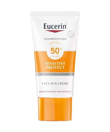 Eucerin Sensitive Protect Face Sun Cream SPF 50+ | 50 ml Best Sunscreen for Sensitive Skin | International Shipping Available - Buy Online on GoSupps.com