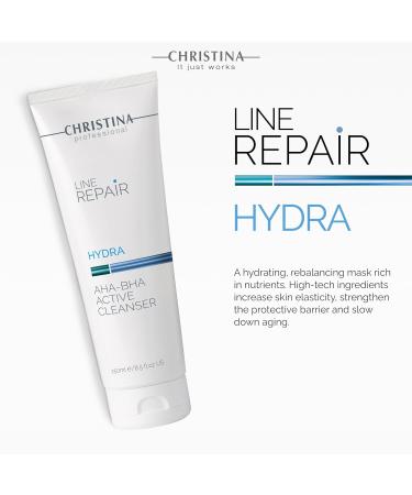Christina Line Repair AHA BHA Facial Cleanser | Salicylic Acid & Glycolic Acid Face Wash | Revitalize Skin Improve Texture & Reduce Wrinkles | 250ml For All Skin Types - Buy Online on GoSupps.com