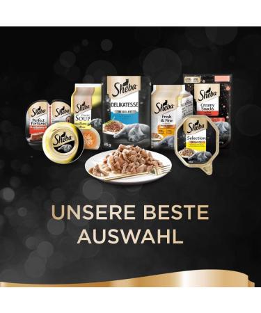 Sheba Cats' Mass Feed Selection in Sauce - 72 Shells 12x85g | Wet Cat Food with Chicken Poultry & Turkey - Premium Adult Cat Feed - Buy Online on GoSupps.com