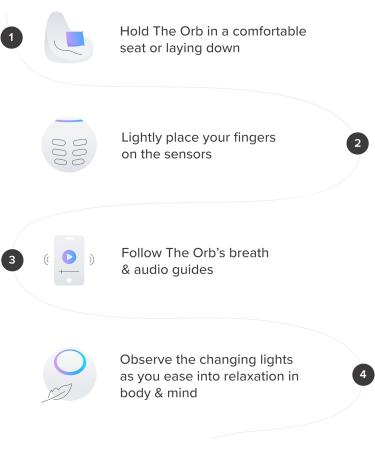Reflect Orb: Biofeedback for Relaxation | Calming Stress & Anxiety | Improve Mental Health & Wellbeing | Enhance Sleep, Focus, ADHD, & Meditation | 1 Year Subscription Included - Buy Online on GoSupps.com