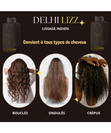 Delhi Lizz Indian Straightening 1 L Formalin Free Brazilian Hair Treatment For Smooth Silky and Shiny Hair Professional Indi - Buy Online on GoSupps.com