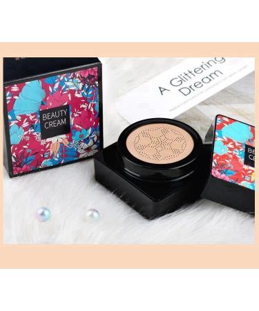 PICKX Mushroom Head Air Cushion BB Cream Concealer Lasting Nude Makeup Moisturizing Brightening Pigment CC Liquid Foundation Even Skin Tone Makeup Base Primer (C-natural) - Buy Online on GoSupps.com