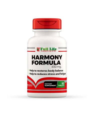 Full Life Harmony Formula Capsules - Dietary Supplement - Healthy Immune System - Gut Microbiome and Intestinal Health - Rich Antioxidant - 60 Capsule 650mg.