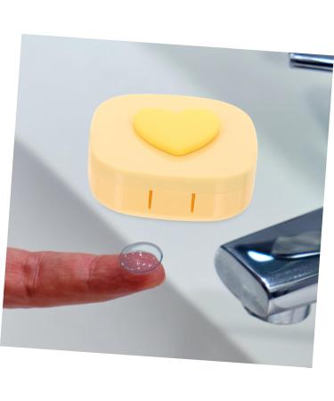 Homsfou Exquisite Contact Lens Holder Case with Makeup Mirror | 7.00x6.80x2.50cm - Ideal for Cosmetic Lenses Sorted Colors & Perfect Travel Accessory - Buy Online on GoSupps.com