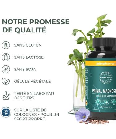 Primal Magnesium by Primal Harvest Magnesium Supplement Complex with Magnesium Malate Biglycinate Tri-Magnesium Dicitrate Zinc and Vitamin C 60 Capsules - Buy Online on GoSupps.com