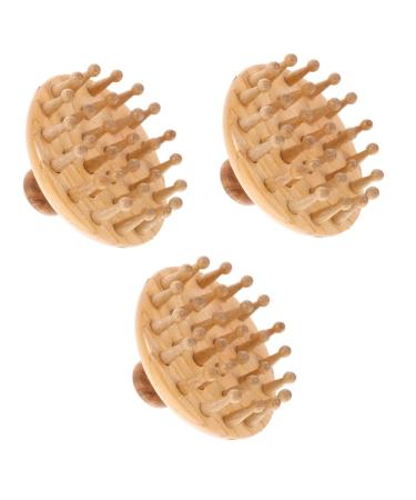 Gatuida 3 piece of beech massage comb combing hairbrush electrical washer multifunctional scalp nurture wood wide tooth ridge shower brush portable massage comb wood