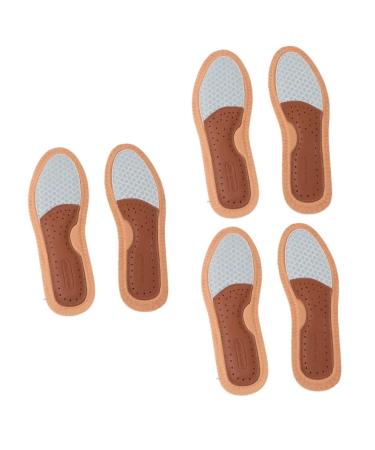 FOMIYES 3 Pairs Breathable Shoes Sweat Absorption Insole Arch Support Inserts Insoles for Plantar Breathable Leather Insoles Shoe Cushions Shoe Inserts Shoe Pads Care Soft Yarn