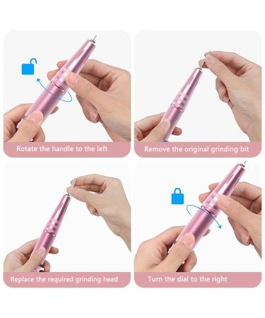 Foxzone Electric Nail Drill - 35000 rpm Professional Portable Nail File with Display Screen for Acrylic Gel Nails (Rose Gold) - Buy Online on GoSupps.com