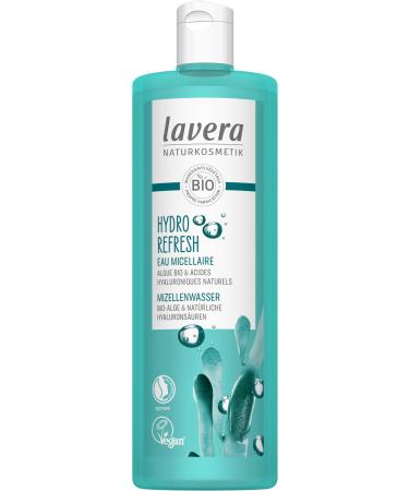 lavera Hydro Refresh Micellar Water - with algae and hyaluronic acid - Gently removes makeup - vegan - Natural cosmetics - 400 ml