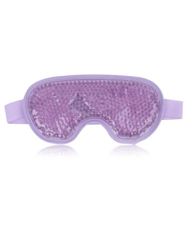 NEWGO Cooling Gel Eye Mask Reusable Cold Eye Mask for Puffy Eyes Eye Ice Pack Eye Mask with Soft Plush Backing for Dark Circles Migraine Stress Relief - Purple