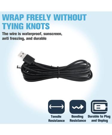 2 Pcs USB Charger Cable for 5V 3A Fairywill Electric Toothbrush and Other DC5.5mm Interface Devices - 2M Length - Buy Online on GoSupps.com