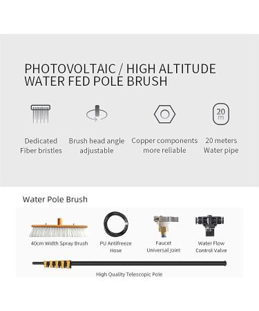 Telessolar Photovoltaic Panel Cleaning Tool Extendable Window Cleaning Pole Water Fed Brush for Window Photovoltaic Panel Trucks Cleaning System (Color : 30ft/9m) - Buy Online on GoSupps.com