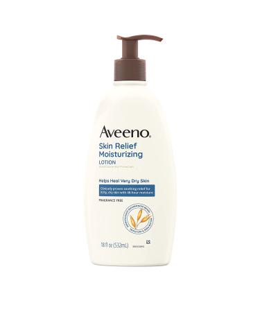 Aveeno Skin Relief Moisturizing Lotion for Very Dry Skin | Triple Oat & Shea Butter Formula | Dimethicone Skin Protectant | Fragrance-Free | 18 fl. oz - Buy Online on GoSupps.com